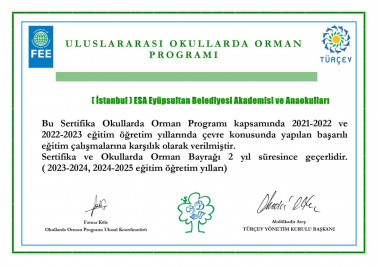 ESA bünyesine “Okullarda Orman Bayrağı” kazandırdı ESA bünyesine “Okullarda Orman Bayrağı” kazandırdı